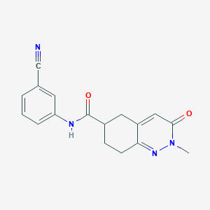 molecular formula C17H16N4O2 B2582172 N-(3-cyanophenyl)-2-methyl-3-oxo-2,3,5,6,7,8-hexahydrocinnoline-6-carboxamide CAS No. 1903142-06-2
