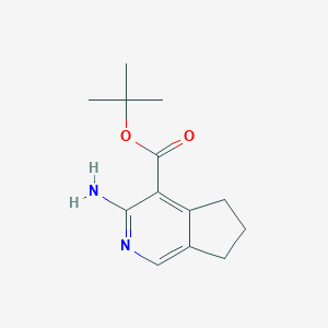molecular formula C13H18N2O2 B2582173 Tert-butyl 3-amino-6,7-dihydro-5H-cyclopenta[c]pyridine-4-carboxylate CAS No. 2248313-13-3