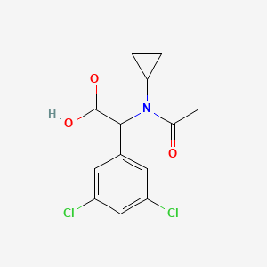 molecular formula C13H13Cl2NO3 B2582175 2-[乙酰基（环丙基）氨基]-2-(3,5-二氯苯基）乙酸 CAS No. 1404544-92-8