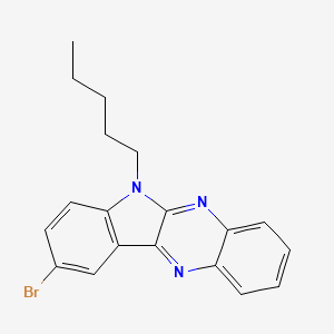 molecular formula C19H18BrN3 B2582185 9-bromo-6-pentyl-6H-indolo[2,3-b]quinoxaline CAS No. 443329-00-8