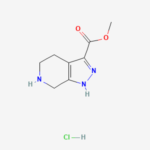 molecular formula C8H12ClN3O2 B2582206 methyl 1H,4H,5H,6H,7H-pyrazolo[3,4-c]pyridine-3-carboxylate hydrochloride CAS No. 1707576-03-1