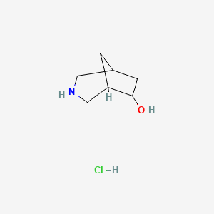 molecular formula C7H14ClNO B2582209 3-Azabicyclo[3.2.1]octan-6-ol;hydrochloride CAS No. 2305252-97-3