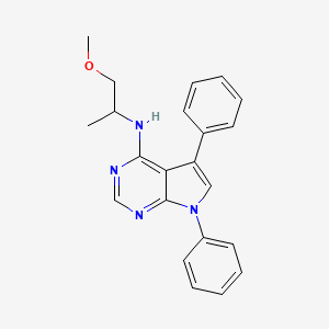 molecular formula C22H22N4O B2582214 N-(1-methoxypropan-2-yl)-5,7-diphenyl-7H-pyrrolo[2,3-d]pyrimidin-4-amine CAS No. 477225-89-1