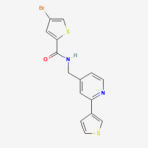 molecular formula C15H11BrN2OS2 B2582220 4-bromo-N-((2-(thiophen-3-yl)pyridin-4-yl)methyl)thiophene-2-carboxamide CAS No. 2034581-66-1