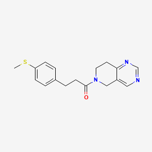 molecular formula C17H19N3OS B2582228 1-(7,8-dihydropyrido[4,3-d]pyrimidin-6(5H)-yl)-3-(4-(methylthio)phenyl)propan-1-one CAS No. 1797085-35-8
