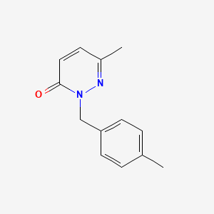 molecular formula C13H14N2O B2582229 6-Methyl-2-[(4-methylphenyl)methyl]pyridazin-3-one CAS No. 219865-70-0