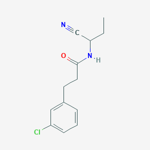 molecular formula C13H15ClN2O B2582235 3-(3-chlorophenyl)-N-(1-cyanopropyl)propanamide CAS No. 1311705-95-9