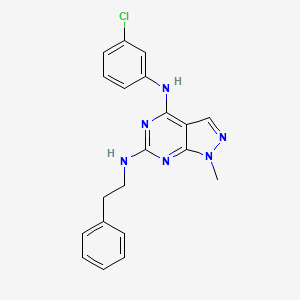 N~4~-(3-chlorophenyl)-1-methyl-N~6~-(2-phenylethyl)-1H-pyrazolo[3,4-d]pyrimidine-4,6-diamine
