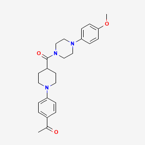 1-[4-(4-{[4-(4-Methoxyphenyl)piperazino]carbonyl}piperidino)phenyl]-1-ethanone