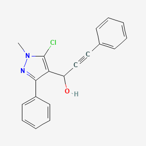 1-(5-chloro-1-methyl-3-phenyl-1H-pyrazol-4-yl)-3-phenylprop-2-yn-1-ol