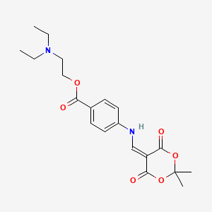 molecular formula C20H26N2O6 B2582259 2-(Diethylamino)ethyl 4-(((2,2-dimethyl-4,6-dioxo-1,3-dioxan-5-ylidene)methyl)amino)benzoate CAS No. 1105215-80-2