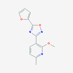 molecular formula C13H11N3O3 B258226 3-[5-(2-Furyl)-1,2,4-oxadiazol-3-yl]-2-methoxy-6-methylpyridine 