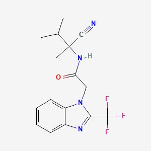 molecular formula C16H17F3N4O B2582266 N-(1-cyano-1,2-dimethylpropyl)-2-[2-(trifluoromethyl)-1H-1,3-benzodiazol-1-yl]acetamide CAS No. 1110824-22-0