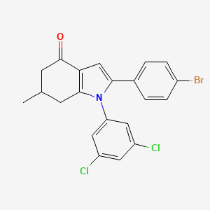 1-(3,5-Dichlorophenyl)-2-(4-bromophenyl)-6-methyl-5,6,7-trihydroindol-4-one