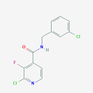 2-chloro-N-[(3-chlorophenyl)methyl]-3-fluoropyridine-4-carboxamide