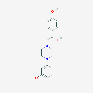 molecular formula C20H26N2O3 B2582278 1-(4-Methoxyphenyl)-2-(4-(3-methoxyphenyl)piperazin-1-yl)ethanol CAS No. 1251622-13-5