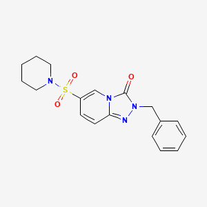 molecular formula C18H20N4O3S B2582291 2-benzyl-6-(piperidin-1-ylsulfonyl)[1,2,4]triazolo[4,3-a]pyridin-3(2H)-one CAS No. 1251704-88-7