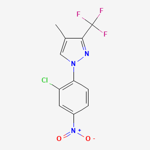 molecular formula C11H7ClF3N3O2 B2582308 1-(2-Chloro-4-nitrophenyl)-4-methyl-3-(trifluoromethyl)pyrazole CAS No. 1975117-91-9