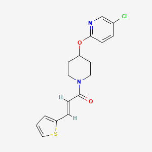 molecular formula C17H17ClN2O2S B2582309 (E)-1-(4-((5-氯吡啶-2-基)氧代)哌啶-1-基)-3-(噻吩-2-基)丙-2-烯-1-酮 CAS No. 1428381-74-1