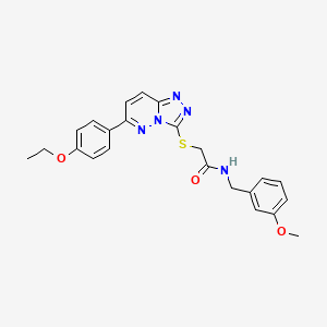 molecular formula C23H23N5O3S B2582310 2-((6-(4-乙氧基苯基)-[1,2,4]三唑并[4,3-b]哒嗪-3-基)硫代)-N-(3-甲氧基苄基)乙酰胺 CAS No. 894062-92-1