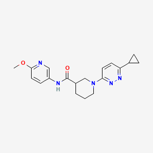 molecular formula C19H23N5O2 B2582311 1-(6-cyclopropylpyridazin-3-yl)-N-(6-methoxypyridin-3-yl)piperidine-3-carboxamide CAS No. 2097888-30-5