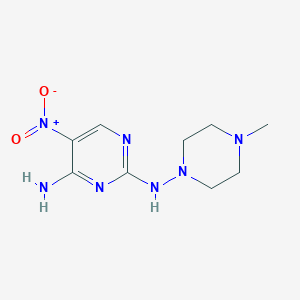 molecular formula C9H15N7O2 B2582318 N2-(4-methylpiperazin-1-yl)-5-nitropyrimidine-2,4-diamine CAS No. 1334371-22-0