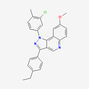 molecular formula C26H22ClN3O B2582323 1-(3-chloro-4-methylphenyl)-3-(4-ethylphenyl)-8-methoxy-1H-pyrazolo[4,3-c]quinoline CAS No. 901004-79-3