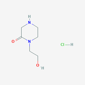 molecular formula C6H13ClN2O2 B2582324 1-(2-Hydroxyethyl)piperazin-2-one hydrochloride CAS No. 910573-07-8