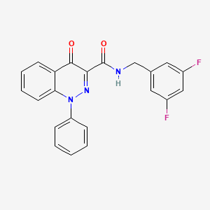 molecular formula C22H15F2N3O2 B2582326 N~3~-(3,5-difluorobenzyl)-4-oxo-1-phenyl-1,4-dihydro-3-cinnolinecarboxamide CAS No. 1251697-06-9