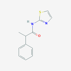 molecular formula C12H12N2OS B258233 2-phenyl-N-(1,3-thiazol-2-yl)propanamide 