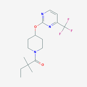2,2-Dimethyl-1-[4-[4-(trifluoromethyl)pyrimidin-2-yl]oxypiperidin-1-yl]butan-1-one