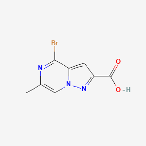 molecular formula C8H6BrN3O2 B2582351 4-Bromo-6-methylpyrazolo[1,5-a]pyrazine-2-carboxylic acid CAS No. 1820704-94-6