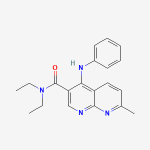 molecular formula C20H22N4O B2582362 4-anilino-N,N-diethyl-7-methyl-1,8-naphthyridine-3-carboxamide CAS No. 1251601-18-9