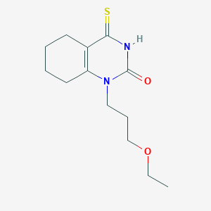 molecular formula C13H20N2O2S B2582366 1-(3-ethoxypropyl)-4-thioxo-3,4,5,6,7,8-hexahydroquinazolin-2(1H)-one CAS No. 920411-62-7