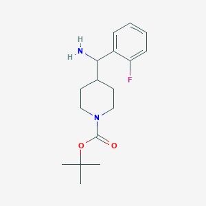 molecular formula C17H25FN2O2 B2582370 Tert-butyl 4-[amino(2-fluorophenyl)methyl]piperidine-1-carboxylate CAS No. 1781100-51-3