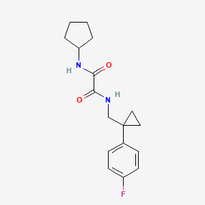 molecular formula C17H21FN2O2 B2582380 N1-cyclopentyl-N2-((1-(4-fluorophenyl)cyclopropyl)methyl)oxalamide CAS No. 1049437-26-4