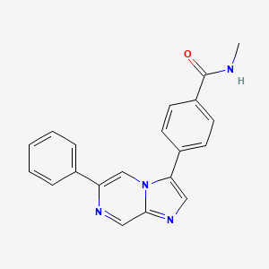 molecular formula C20H16N4O B2582400 N-Methyl-4-(6-phenylimidazo[1,2-a]pyrazin-3-yl)benzamide CAS No. 2288709-96-4