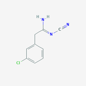 molecular formula C9H8ClN3 B2582407 (1Z)-2-(3-chlorophenyl)-N'-cyanoethanimidamide CAS No. 78622-06-7