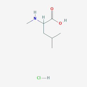 molecular formula C7H16ClNO2 B2582411 N-Me-dl-leu-oh HCl CAS No. 2215857-49-9; 2566-33-8; 66866-69-1