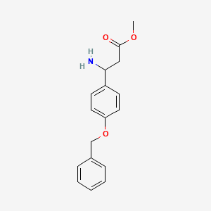 molecular formula C17H19NO3 B2582414 Methyl 3-Amino-3-[4-(phenylmethoxy)phenyl]propionate CAS No. 752966-27-1