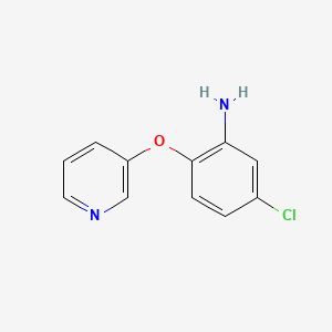 molecular formula C11H9ClN2O B2582417 5-氯-2-(吡啶-3-氧基)苯胺 CAS No. 450399-72-1