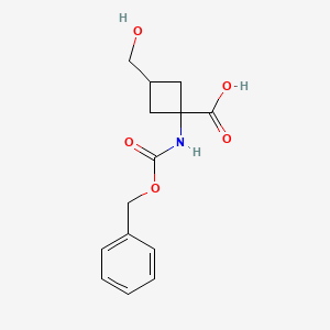 3-(Hydroxymethyl)-1-(phenylmethoxycarbonylamino)cyclobutane-1-carboxylic acid
