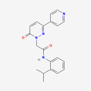 molecular formula C20H20N4O2 B2582452 N-(2-异丙基苯基)-2-(6-氧代-3-(吡啶-4-基)嘧啶-1(6H)-基)乙酰胺 CAS No. 2097935-14-1