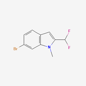 molecular formula C10H8BrF2N B2582457 6-Bromo-2-(difluoromethyl)-1-methylindole CAS No. 1785242-64-9