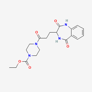 molecular formula C19H24N4O5 B2582464 4-[3-(2-羟基-5-氧代-4,5-二氢-3H-1,4-苯并二氮杂卓-3-基)丙酰基]哌嗪-1-羧酸乙酯 CAS No. 1192279-64-3