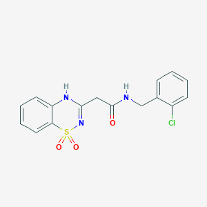 molecular formula C16H14ClN3O3S B2582467 N-(2-chlorobenzyl)-2-(1,1-dioxido-2H-1,2,4-benzothiadiazin-3-yl)acetamide CAS No. 1189453-49-3