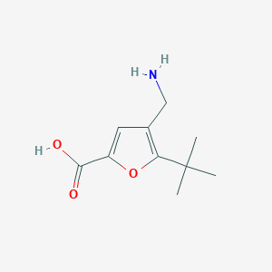 molecular formula C10H15NO3 B2582471 4-Aminomethyl-5-tert-butyl-furan-2-carboxylic acid CAS No. 704872-29-7