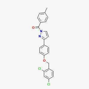 3-{4-[(2,4-dichlorophenyl)methoxy]phenyl}-1-(4-methylbenzoyl)-1H-pyrazole