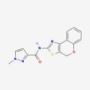 molecular formula C15H12N4O2S B2582487 N-(4H-chromeno[4,3-d]thiazol-2-yl)-1-methyl-1H-pyrazole-3-carboxamide CAS No. 1185020-33-0