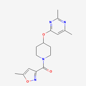 (4-((2,6-Dimethylpyrimidin-4-yl)oxy)piperidin-1-yl)(5-methylisoxazol-3-yl)methanone